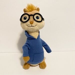 Ty Chipmunks Plush Beanie Babies Simon 7” Stuffed Animal Toy Blue Shirt